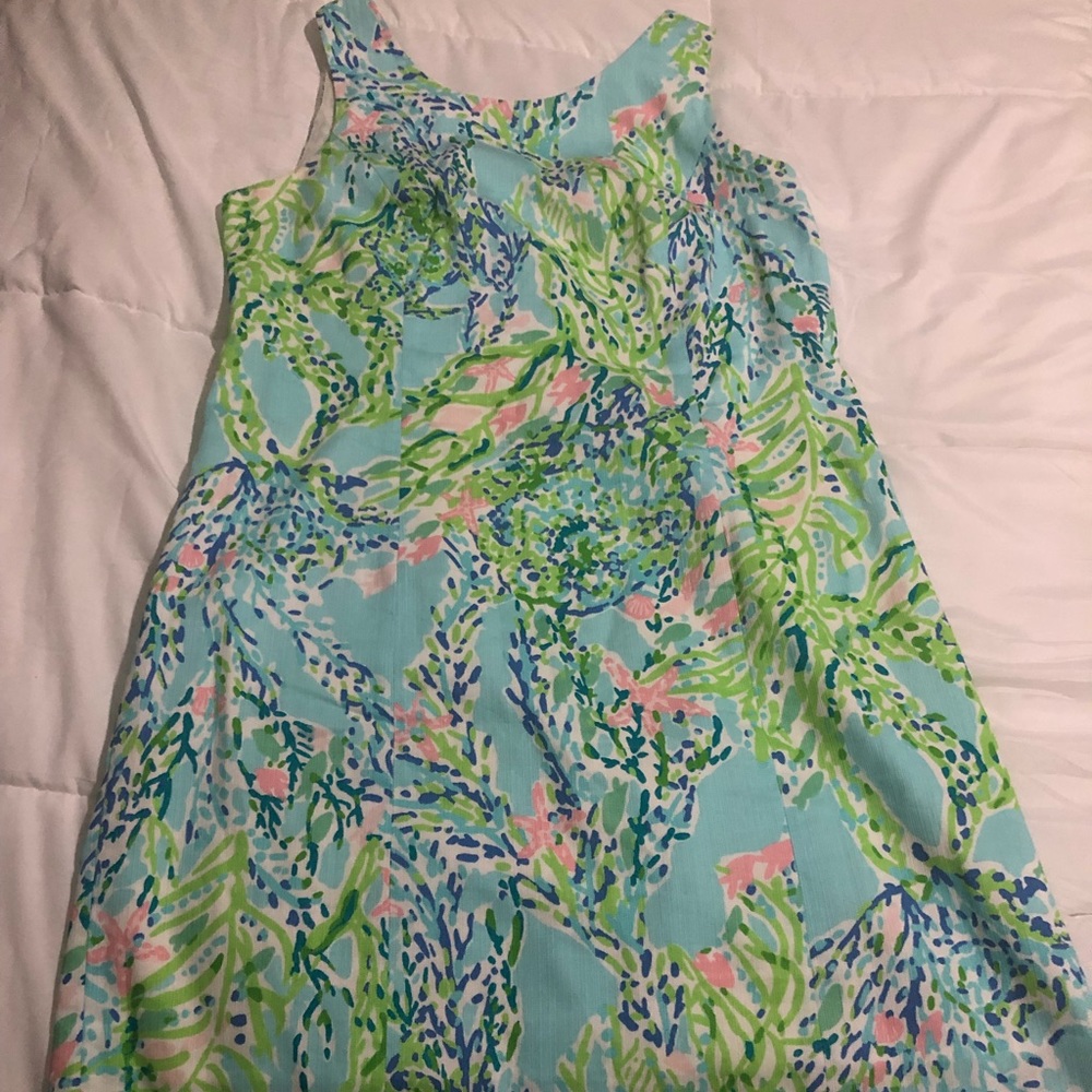 EUC Lilly Pulitzer Cathy Shift Dress Blue Heaven
